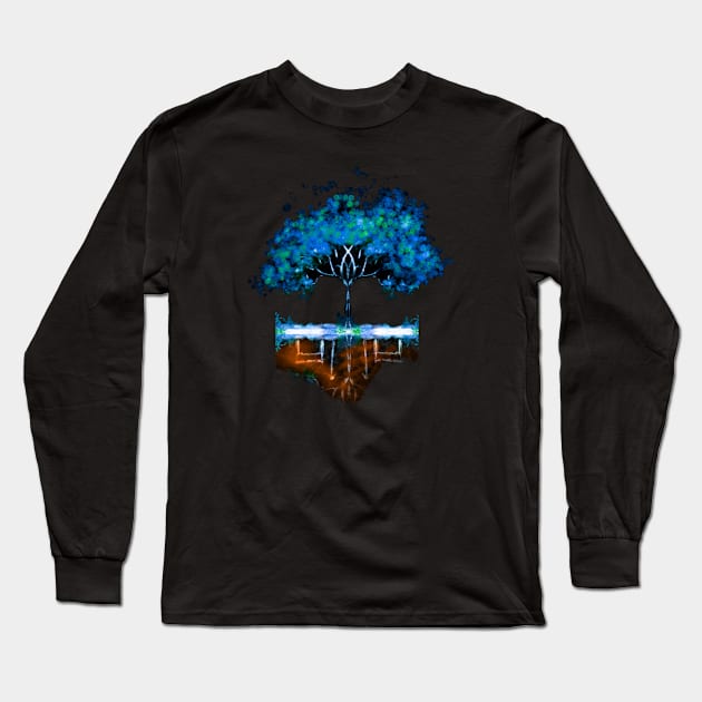 Blue tree Long Sleeve T-Shirt by Interiumtree